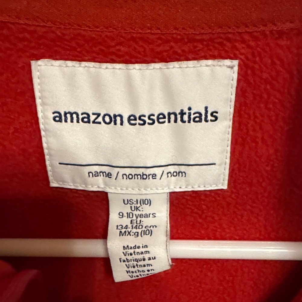 Amazon Essentials Red Fleece Jacket - Picture 2 of 2